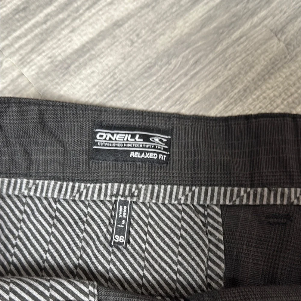 Men's O’Neill Black Checkered Shorts Size 36